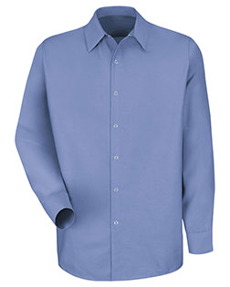 Red Kap SP16L Men Specialized Pocketless Long Sleeve Workshirt Long Sizes at GotApparel