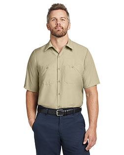 Red Kap SP24 Men Short-Sleeve Industrial Work Shirt at GotApparel