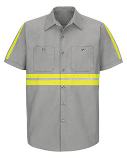 Red Kap SP24E  Enhanced Visibility Industrial Work Shirt at GotApparel