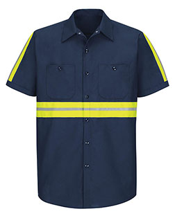 Red Kap SP24E  Enhanced Visibility Industrial Work Shirt at GotApparel