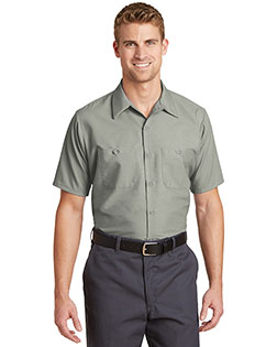 Red Kap SP24LONG Men Long Size Short-Sleeve Industrial Work Shirt at GotApparel