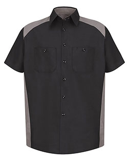 Red Kap SP28 Men Short Sleeve Motorsports Shirt at GotApparel