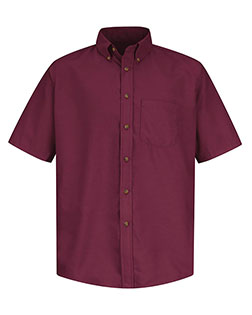 Red Kap SP80L Men Poplin Short Sleeve Dress Shirt - Long Sizes at GotApparel