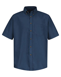 Red Kap SP80L Men Poplin Short Sleeve Dress Shirt - Long Sizes at GotApparel