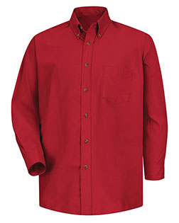 Red Kap SP90 Men Poplin Long Sleeve Dress Shirt at GotApparel