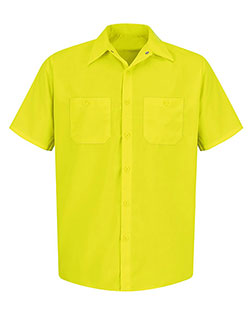 Red Kap SS24L Enhanced Visibility Short Sleeve Work Shirt Tall Sizes at GotApparel