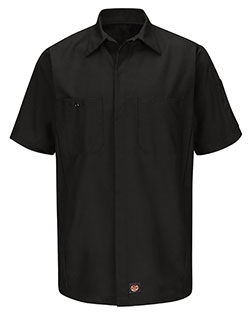 Red Kap SY20 Men Short Sleeve Automotive Crew Shirt at GotApparel