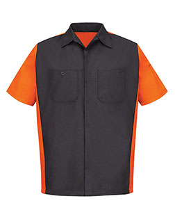 Red Kap SY20 Men Short Sleeve Automotive Crew Shirt at GotApparel