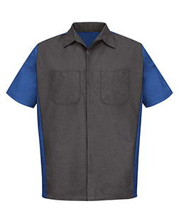 Red Kap  SY20 Men Short-Sleeve Ripstop Crew Shirt at GotApparel