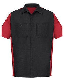 Red Kap SY20T Men Short Sleeve Automotive Crew Shirt - Tall Sizes at GotApparel