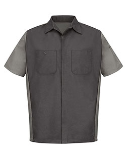 Red Kap SY20T Men Short Sleeve Automotive Crew Shirt - Tall Sizes at GotApparel