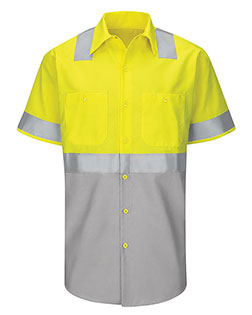 Red Kap SY24L Enhanced & Hi-Visibility Work Shirt - Long Sizes at GotApparel