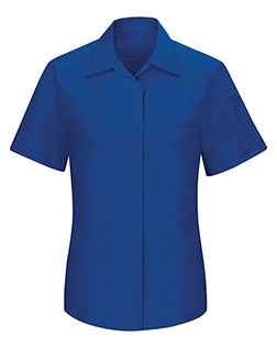 Red Kap SY41 Women 's Performance Plus Short Sleeve Shop Shirt with Oilblok Technology at GotApparel
