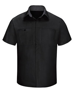 Red Kap SY42L Men Performance Plus Short Sleeve Shop Shirt with Oilblok Technology - Long Sizes at GotApparel