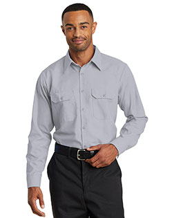 Red Kap SY50 Men Long-Sleeve Solid Ripstop Shirt at GotApparel