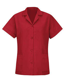 Red Kap TP23 Women 's Loose Fit Short Sleeve Button Smock at GotApparel