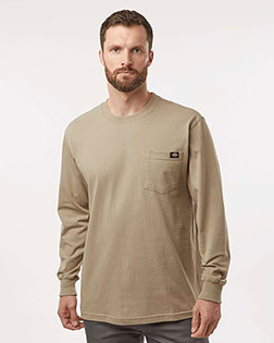 Red Kap WL50T Men's Tall Traditional Heavyweight Long Sleeve T-Shirt at GotApparel