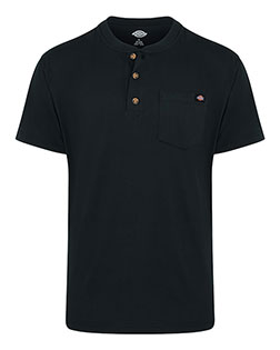 Red Kap WS51T Men's Tall Heavyweight Traditional Short Sleeve Henley at GotApparel