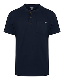 Red Kap WS51T Men's Tall Heavyweight Traditional Short Sleeve Henley at GotApparel