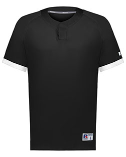 Russell Athletic R02X3B Youth Baseline Covered Placket Baseball Jersey at GotApparel