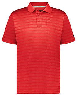 Russell Athletic R05JQM Sideline Striped Polo at GotApparel