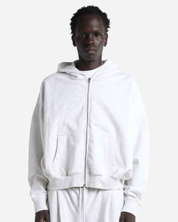 Shaka Wear SHGCZ Unisex Garment-Dyed Cropped Full-Zip Hooded Sweatshirt at GotApparel