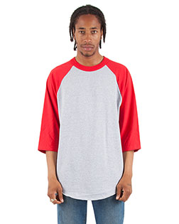 Shaka Wear Drop Ship SHRAG Men 6 Oz., 3/4-Sleeve Raglan T-Shirt at GotApparel