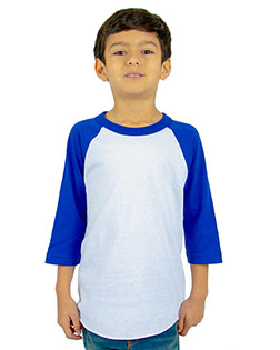 Shaka Wear SHRAGY Youth Three-Quarter Sleeve Raglan at GotApparel