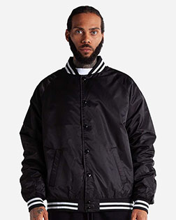 Shaka Wear CVBJ Unisex Collared Varsity Jacket at GotApparel