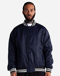 Shaka Wear CVBJ Unisex Collared Varsity Jacket at GotApparel