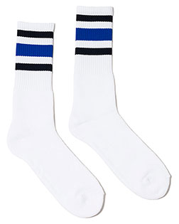 SOCCO SC100 USA-Made Striped Crew Socks at GotApparel