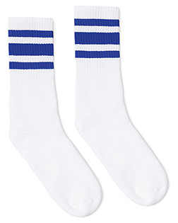 SOCCO SC100 USA-Made Striped Crew Socks at GotApparel