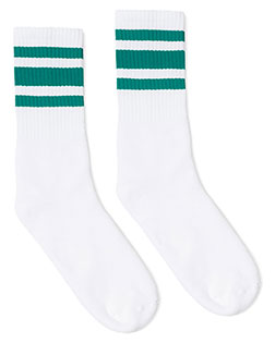 SOCCO SC100  USA-Made Striped Crew Socks at GotApparel