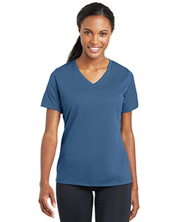Sport-Tek® LST340 Women PosiCharge® Racermesh V-Neck Tee at GotApparel