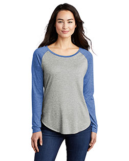 Sport-Tek LST400LS Women PosiCharge ® Long Sleeve Tri-Blend Wicking Scoop Neck Raglan Tee at GotApparel