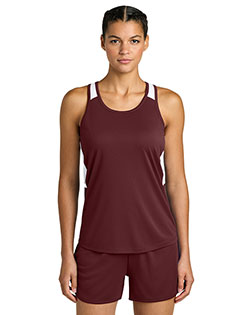 Sport-Tek LST446 ® Women's Club Track Tank at GotApparel