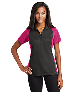 Sport-Tek® LST652 Women Colorblock Micro Pique Polo at GotApparel