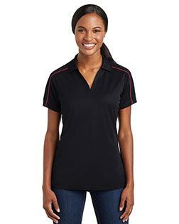 Sport-Tek® LST653 Women Micro Pique Sport-Wick Piped Polo at GotApparel