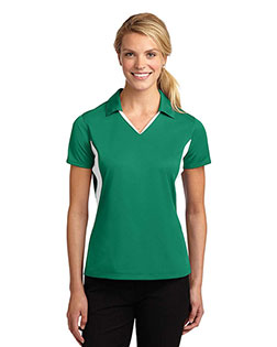 Sport-Tek® LST655 Women Side Blocked Micro Pique Sportwick Polo at GotApparel