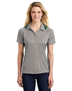 Sport-Tek® LST665 Women Heather Colorblock Contender Polo at GotApparel