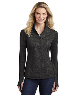 Sport-Tek LST855 Women Reflective Heather 1/2-Zip Pullover at GotApparel