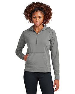 Sport-Tek ® Ladies Sport-Wick ® Stretch 1/2-Zip Hoodie LST856 at GotApparel