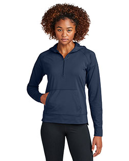 Sport-Tek ®  Ladies Sport-Wick ®  Stretch 1/2-Zip Hoodie LST856 at GotApparel