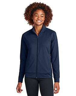 Sport-Tek ® Ladies Sport-Wick ® Stretch Full-Zip Cadet Jacket LST857 at GotApparel