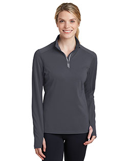 Sport-Tek® LST860 Women Textured 1/4-Zip Pullover at GotApparel