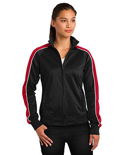 Sport-Tek® LST92 Women Piped Tricot Track Jacket at GotApparel