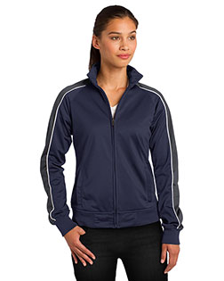 Sport-Tek® LST92 Women Piped Tricot Track Jacket at GotApparel
