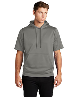 Sport-Tek ST251 Men ®<sup> ®</Sup> Sport-Wick<sup> ®</Sup> Fleece Short Sleeve Hooded Pullover. at GotApparel