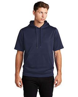 Sport-Tek ST251 Men ®<sup> ®</Sup> Sport-Wick<sup> ®</Sup> Fleece Short Sleeve Hooded Pullover. at GotApparel