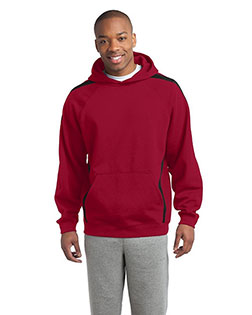 Sport-Tek® ST265 Men Sleeve Stripe Pullover Hooded Sweatshirt at GotApparel